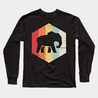 Retro 70s Elephant Long Sleeve T-Shirt